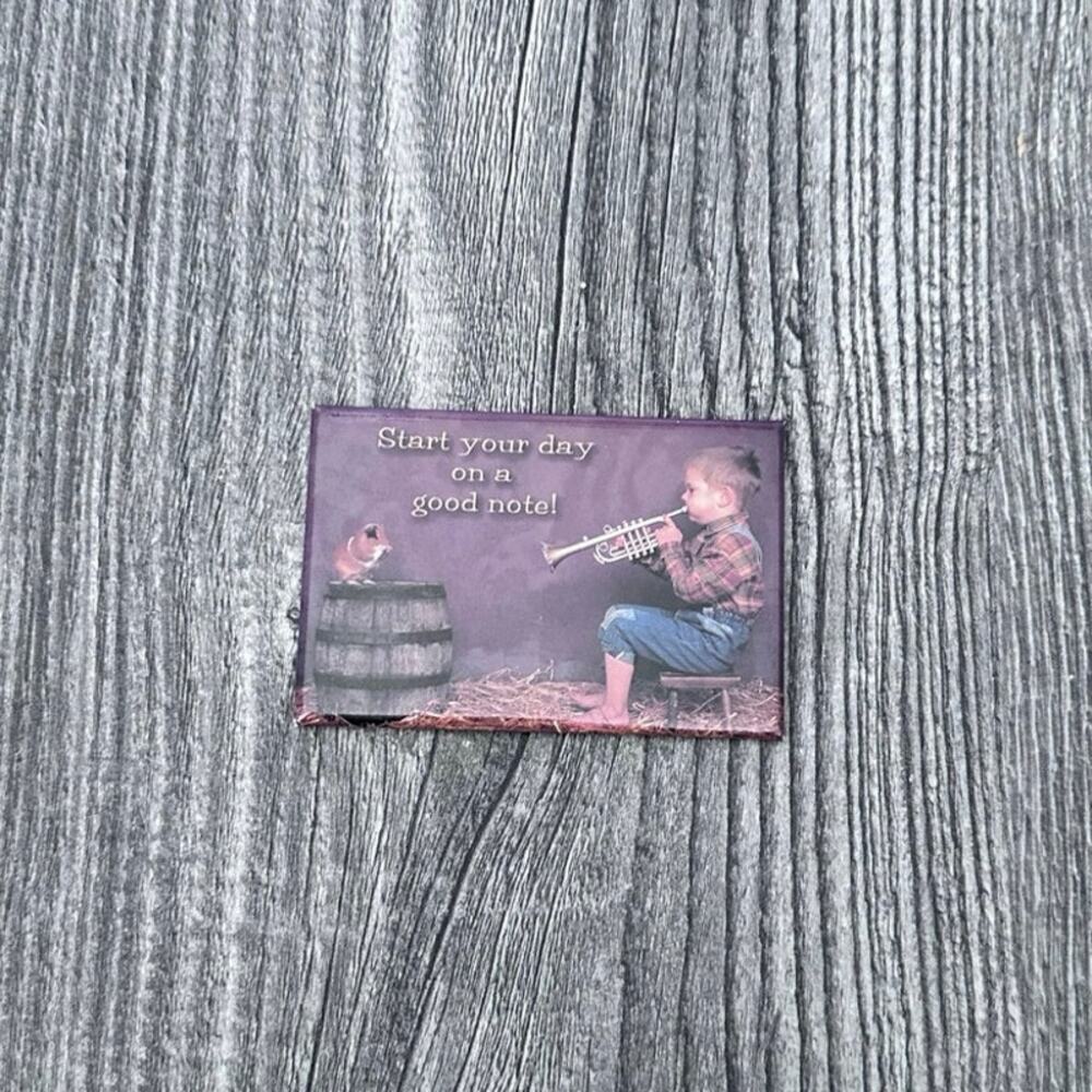 vintage y2k funny start your day on a good note magnet